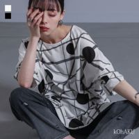 kOhAKU(コハク)ランダムドット柄モードTシャツ