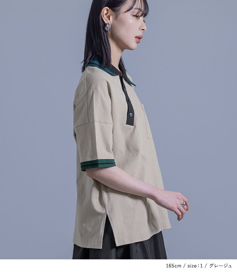 kolor BEACON アシンメトリー ポロシャツ kolor BEACON アシンメトリー ポロシャツ