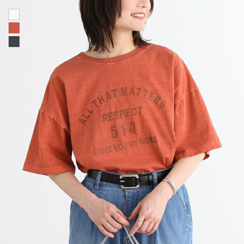 カレッジロゴピグメントTシャツ