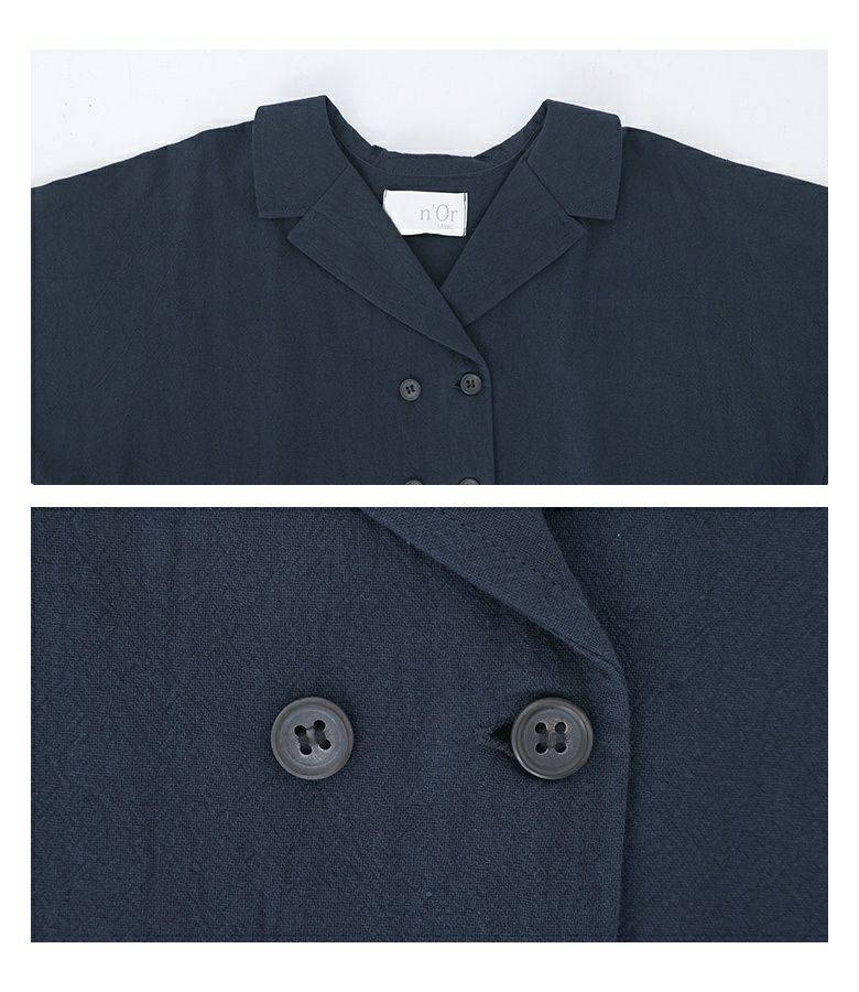 n'OrLABELオープンカラーシャツワンピース』