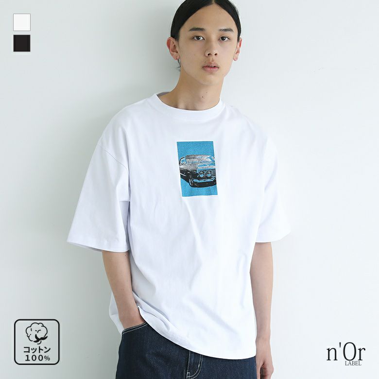 nOrLABEL(ノアールレーベル)フォトプリントTシャツ