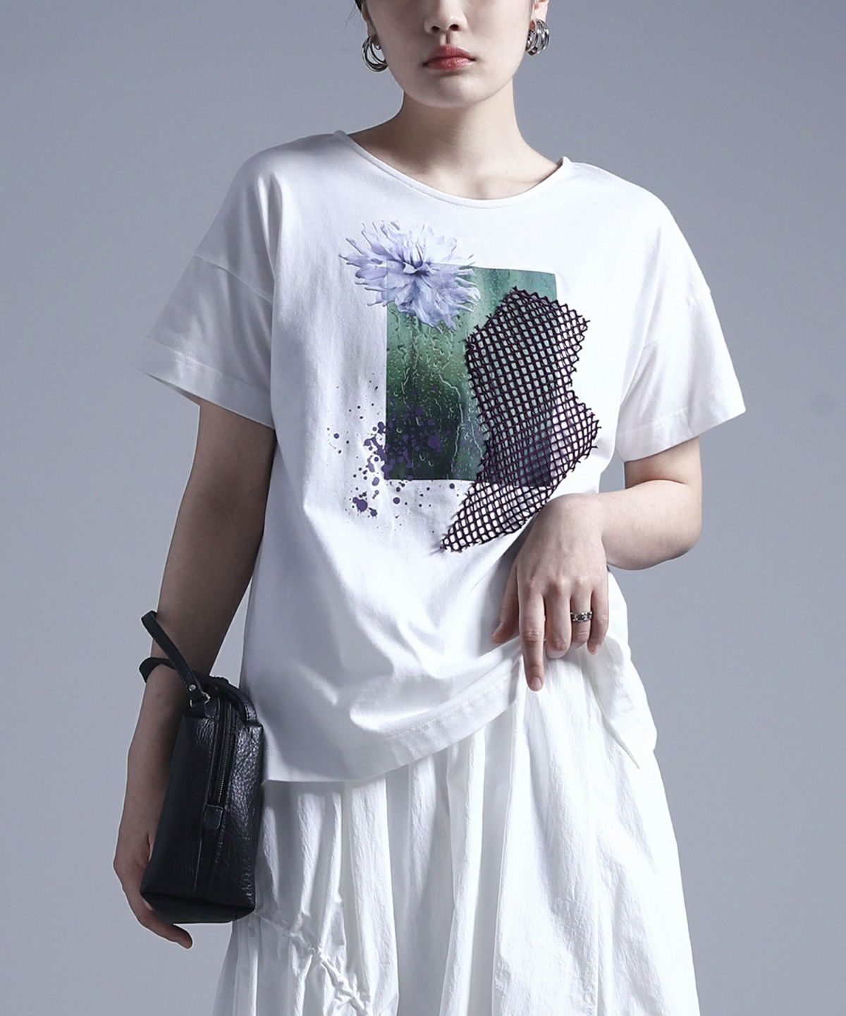 コラージュプリントTシャツ【5】 1(M~L) オフホワイト コラージュプリントTシャツ【5】 1(M~L) オフホワイト