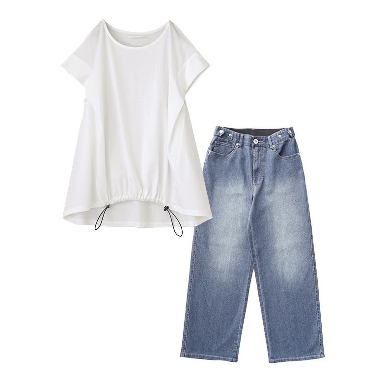アロー様 C6108 オーバーT×パンツコーデ Tシャツ カーキ ビッグ BEAUTY&YOUTH UNITED ARROWS（ビューティ