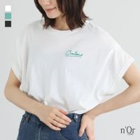 nOrLABEL(ノアールレーベル)タックスリーブステッチロゴTシャツ