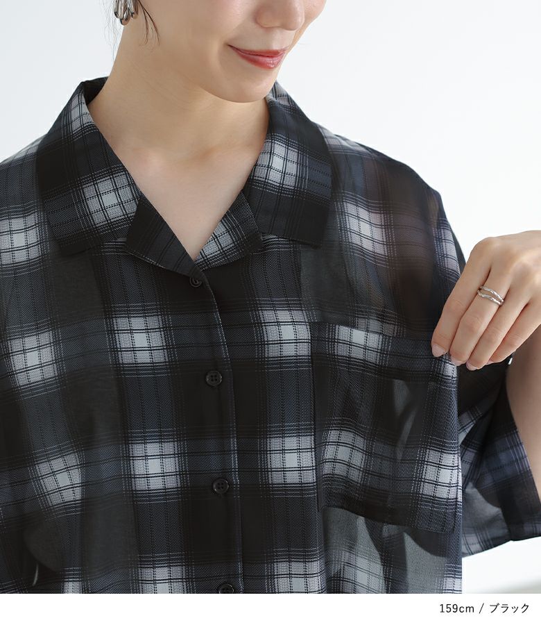 n'OrLABELシアーチェック柄シャツ』