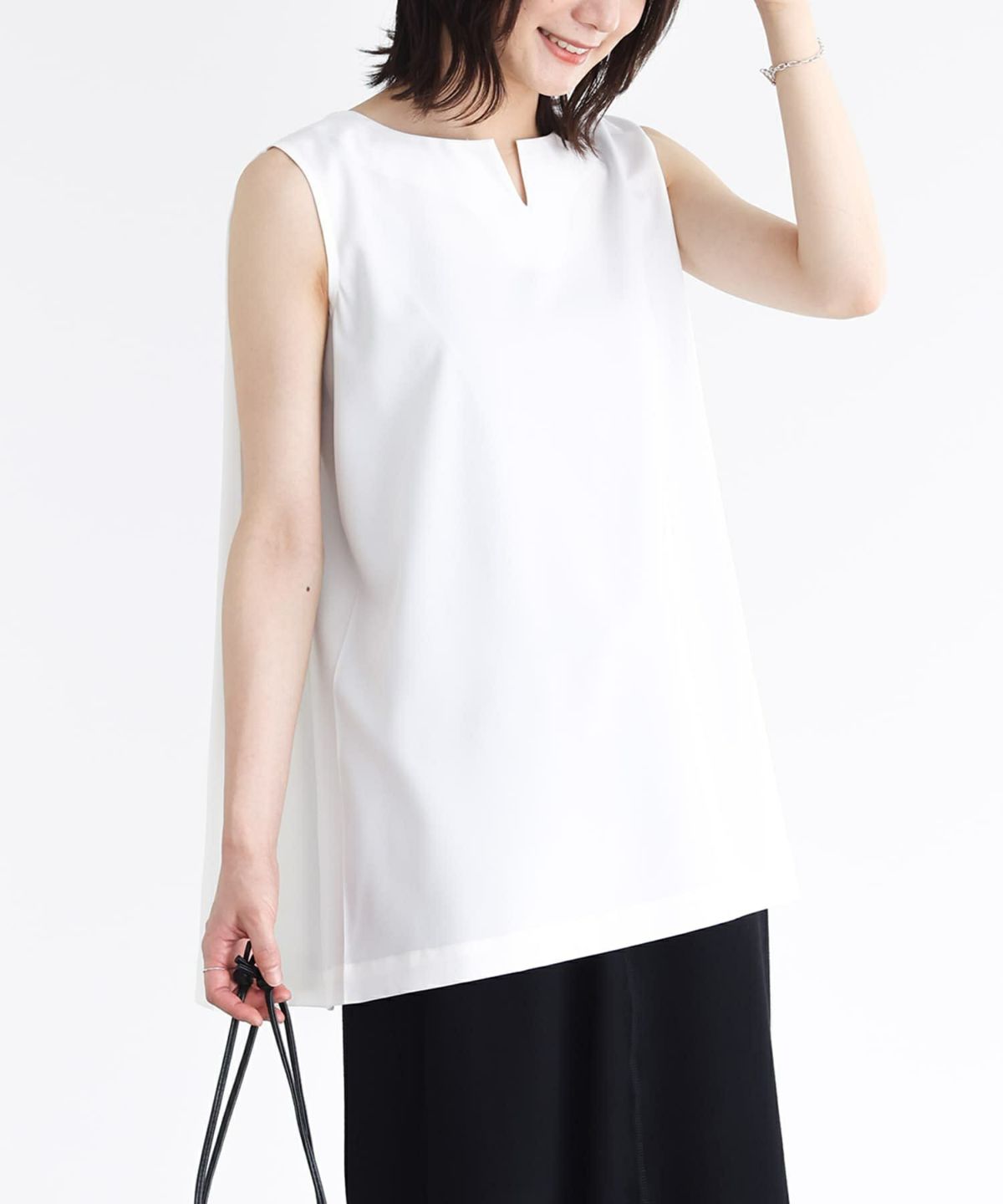 変形フレアノースリーブトップス【5】 1(M~L) オフホワイト 変形フレアノースリーブトップス【5】 1(M~L) オフホワイト