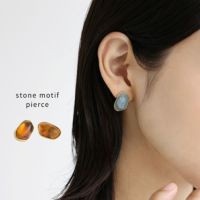 ストーンモチーフピアス