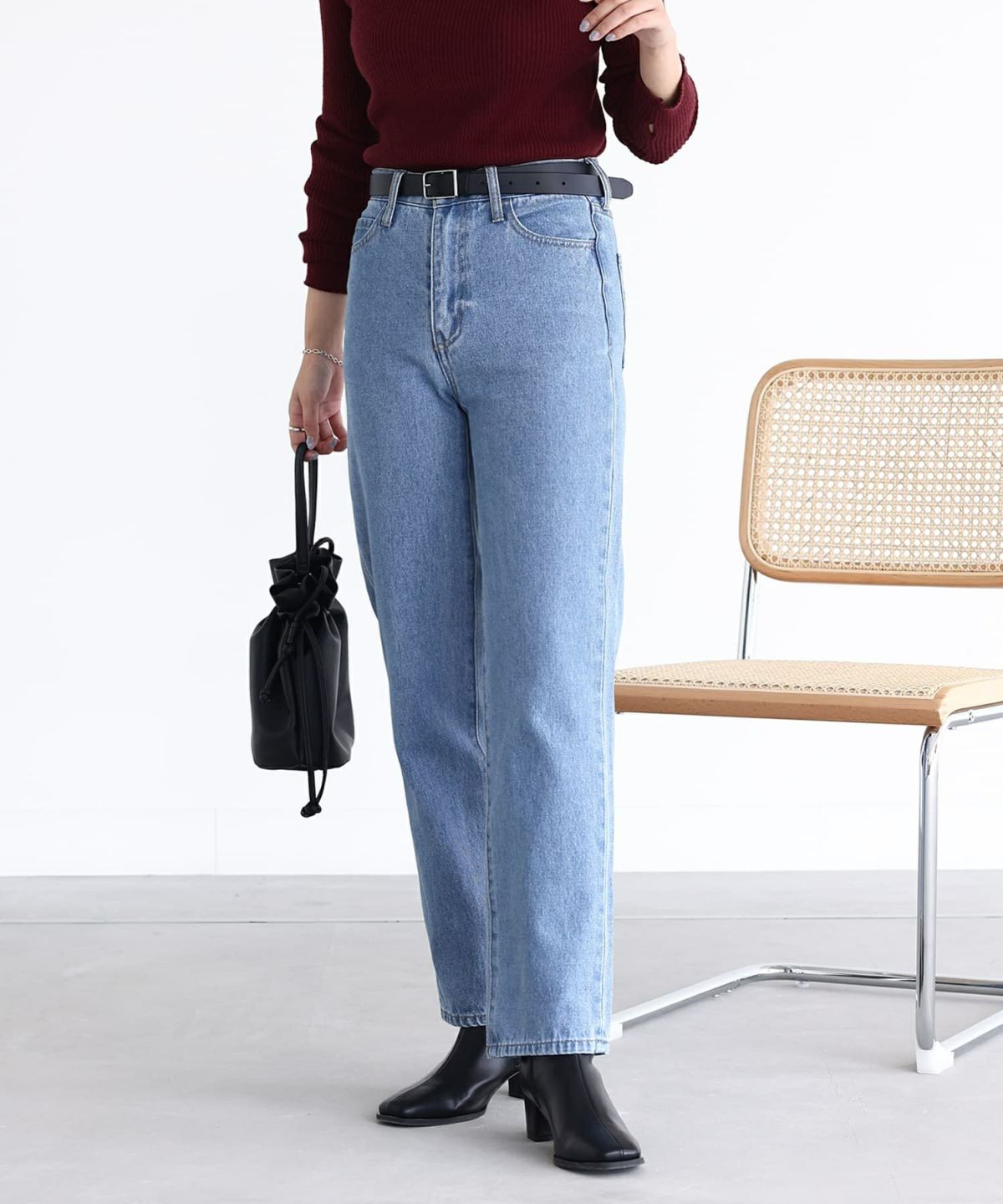 ストレートデニムパンツ【20】 S サックスデニム ストレートデニムパンツ【20】 S サックスデニム