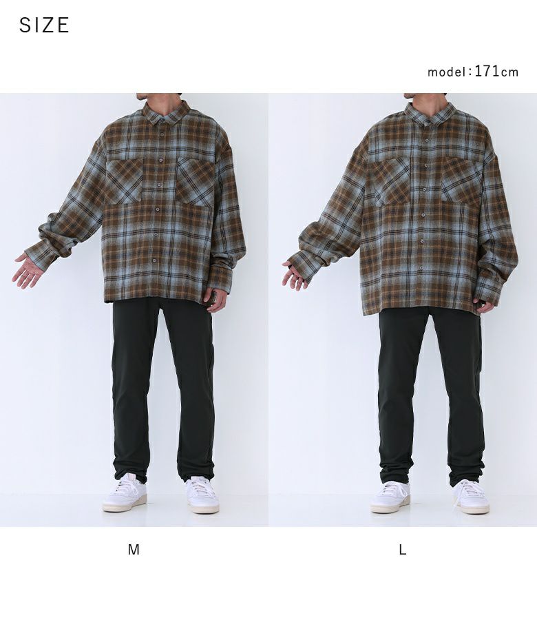 n'OrLABELチェック柄フランネルシャツ』