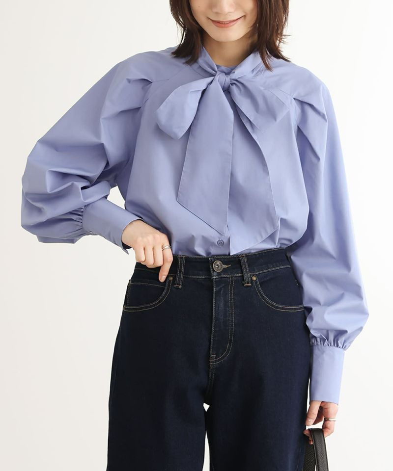 n'OrLABELリボンタイ付きラグランブラウス』