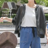 nOrLABEL(ノアールレーベル)シアーラメニットパーカー