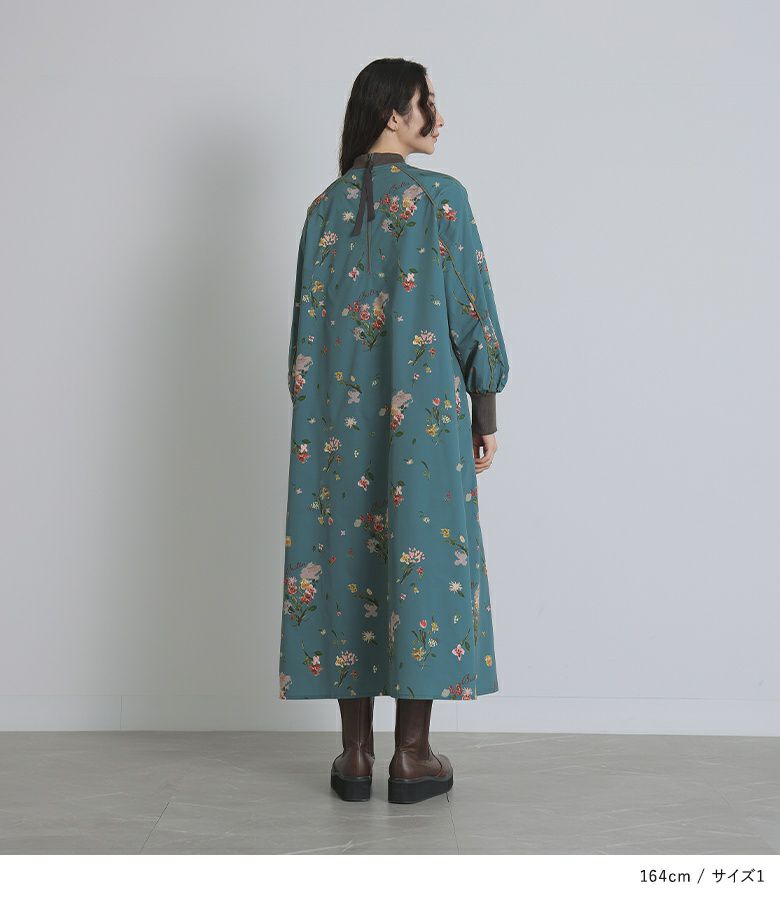 somari imagination花柄プリントワンピース』