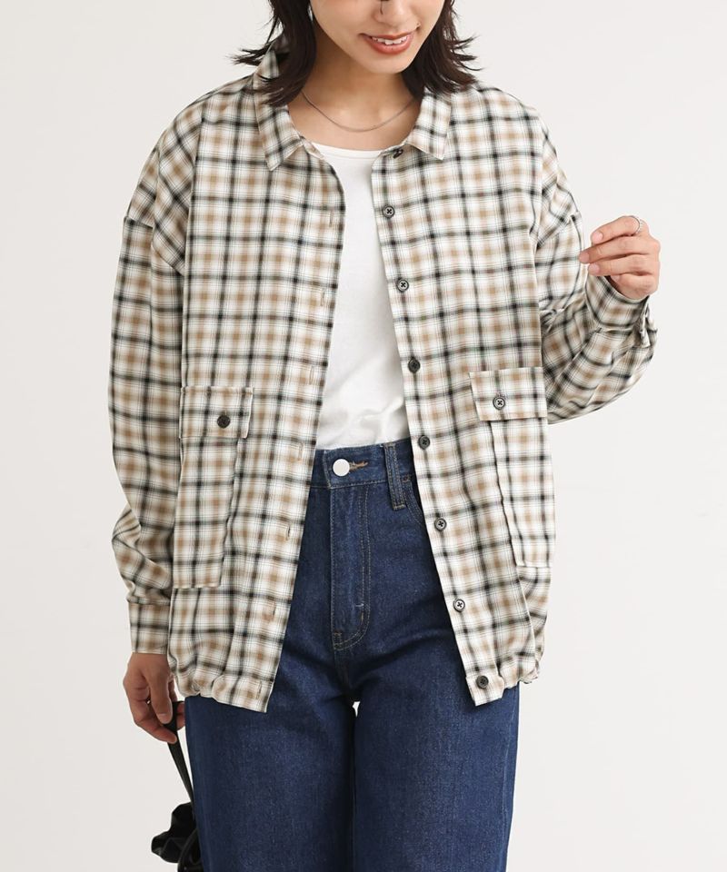 新品✨DENIM&DUNGAREE ムラチェックシャツ ネルシャツ 2023AW Dark Angel ブラウス 秋 シャツ チェックシャツ チェック