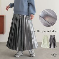 nOrLABEL(ノアールレーベル)メタリックプリーツスカート