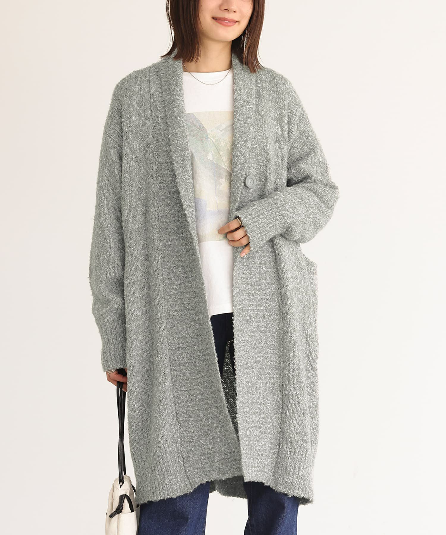 n'OrLABELブークレニットコーディガン』