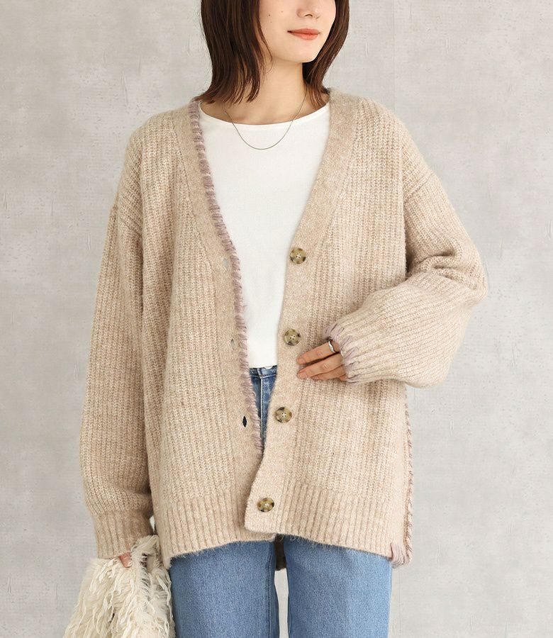 ヨッシー様　【24AW】デパリエ カーディガン ランダム刺繍ニットカーデ | axes femme online shop