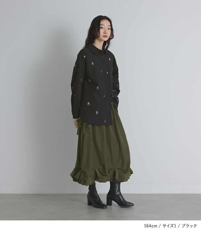 美品【超希少】インペリアルセパレートカラー花柄長袖シャツ