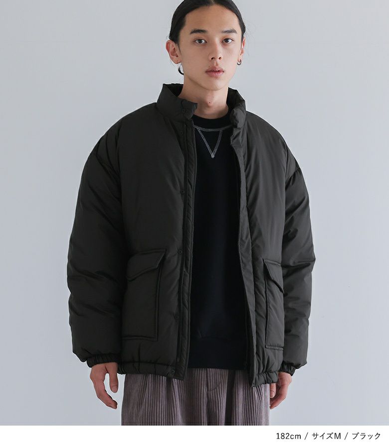 n'OrLABELスタンドカラー中綿ブルゾン』