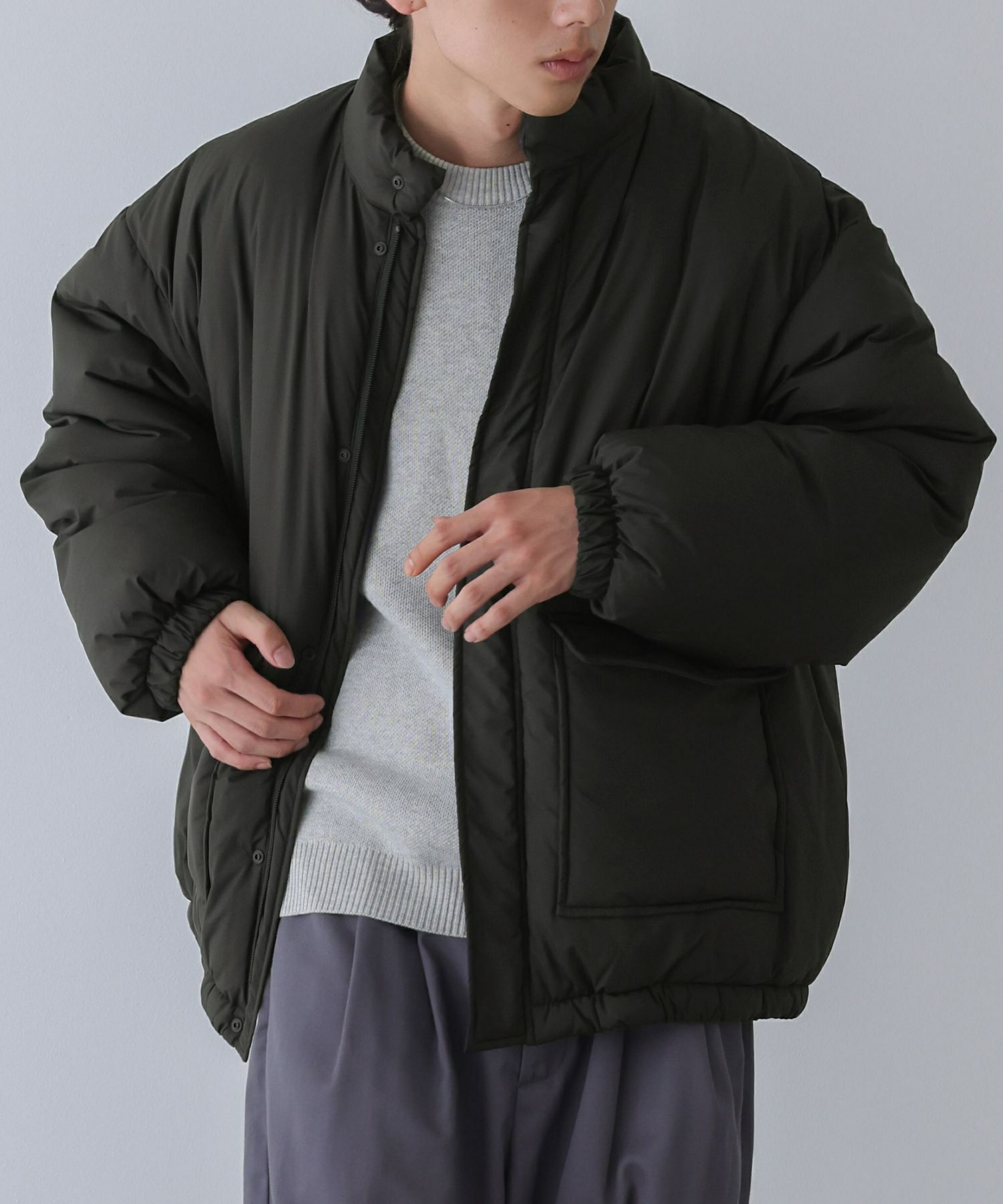 n'OrLABELスタンドカラー中綿ブルゾン』