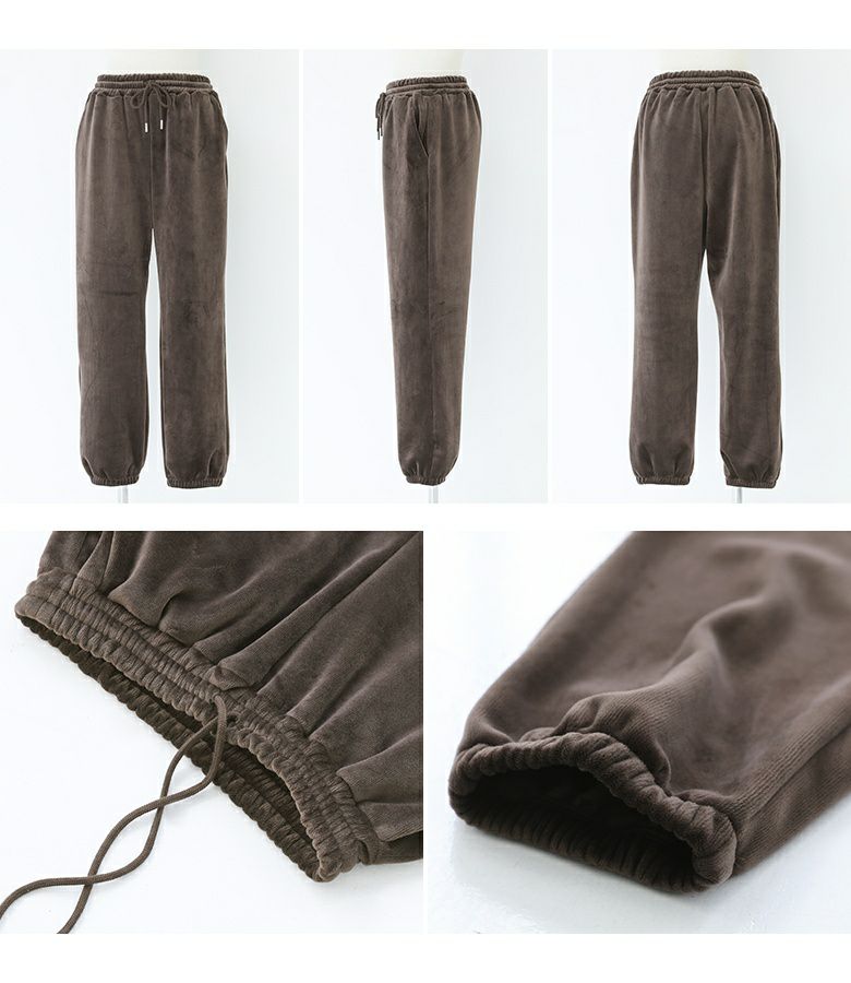 n'OrLABEL細コール裏ベロアジョガーパンツ』