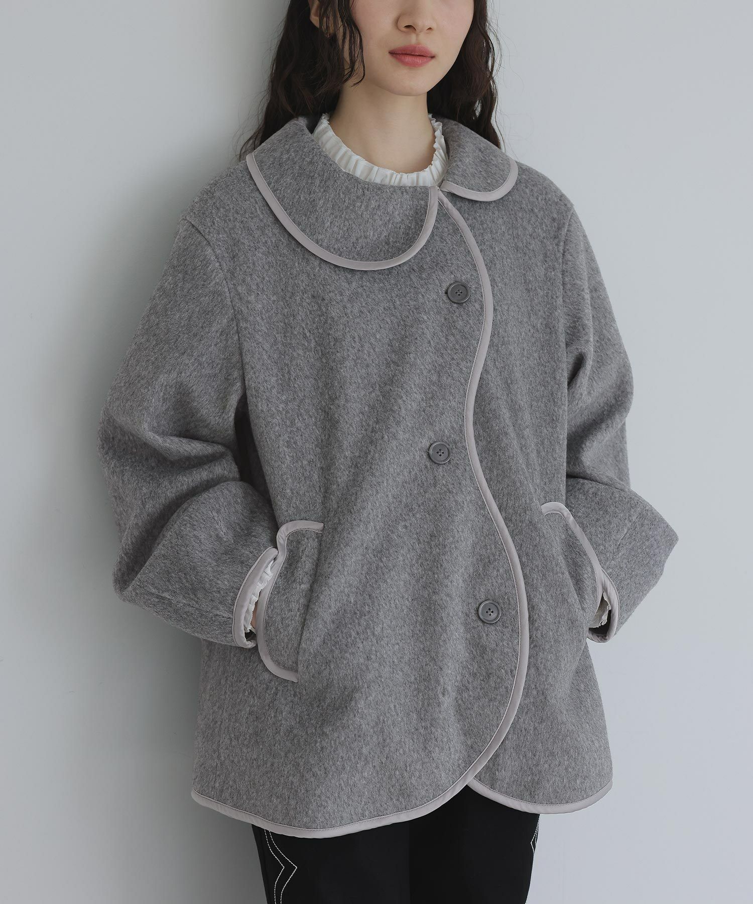 somari imaginationウェーブラインパイピングコート』