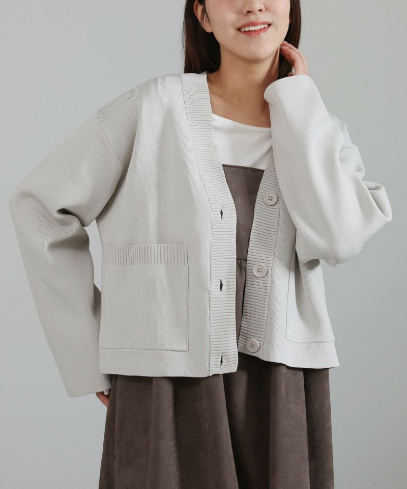 n'OrLABELスポンジニットショートカーディガン』