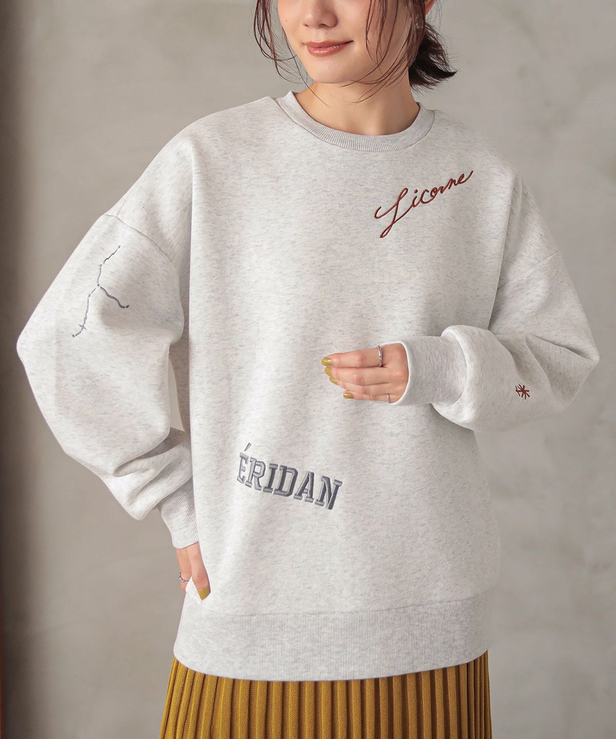 裏起毛刺繍ロゴスウェット【30】 フリーサイズ オートミール 裏起毛刺繍ロゴスウェット【30】 フリーサイズ オートミール