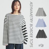 nOrLABEL(ノアールレーベル)ミックスボーダーカットソー