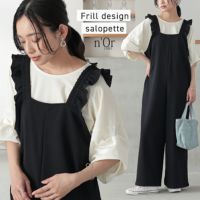 nOrLABEL(ノアールレーベル)肩フリルサロペット