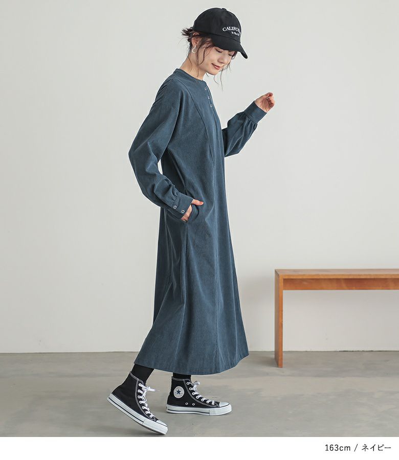 n'OrLABELコーデュロイワンピース』