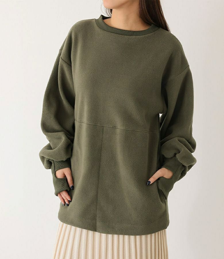 フリースボア指穴プルオーバー【30】【SALE】 M カーキ フリースボア指穴プルオーバー【30】【SALE】 M カーキ