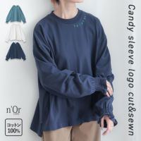 nOrLABEL(ノアールレーベル)キャンディスリーブロゴカットソー