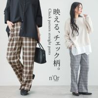 nOrLABEL(ノアールレーベル)ストレートチェックパンツ