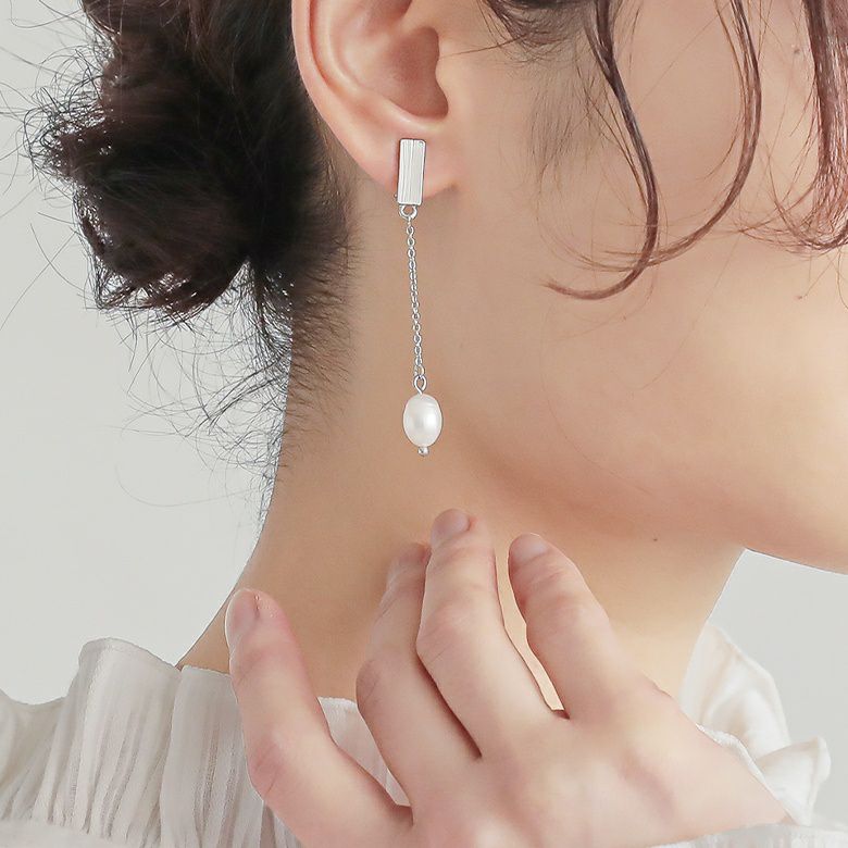 クリップ式フェイクパールイヤリング』