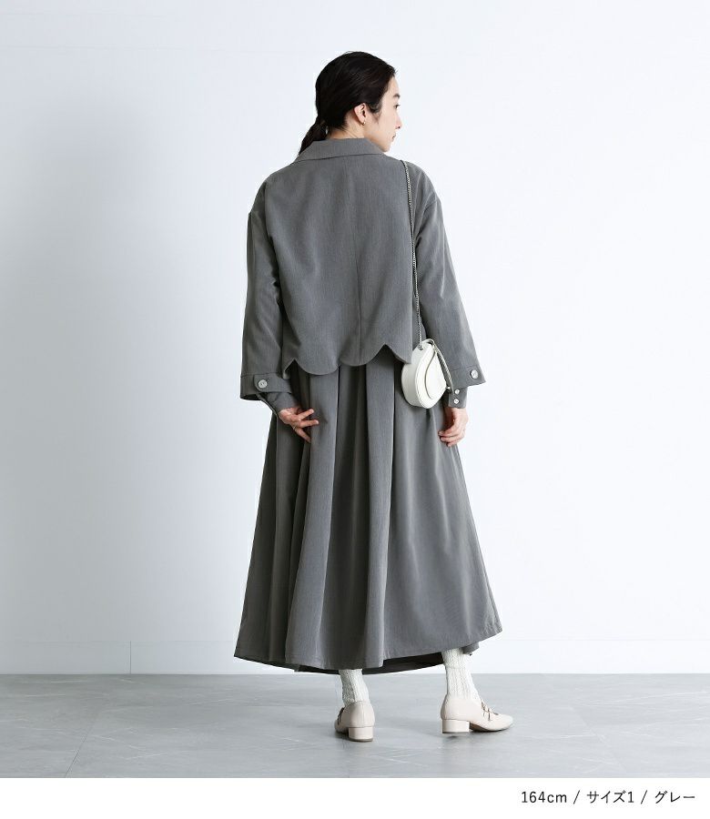 somari imaginationスカラップジャケット＆タックワンピースセット』