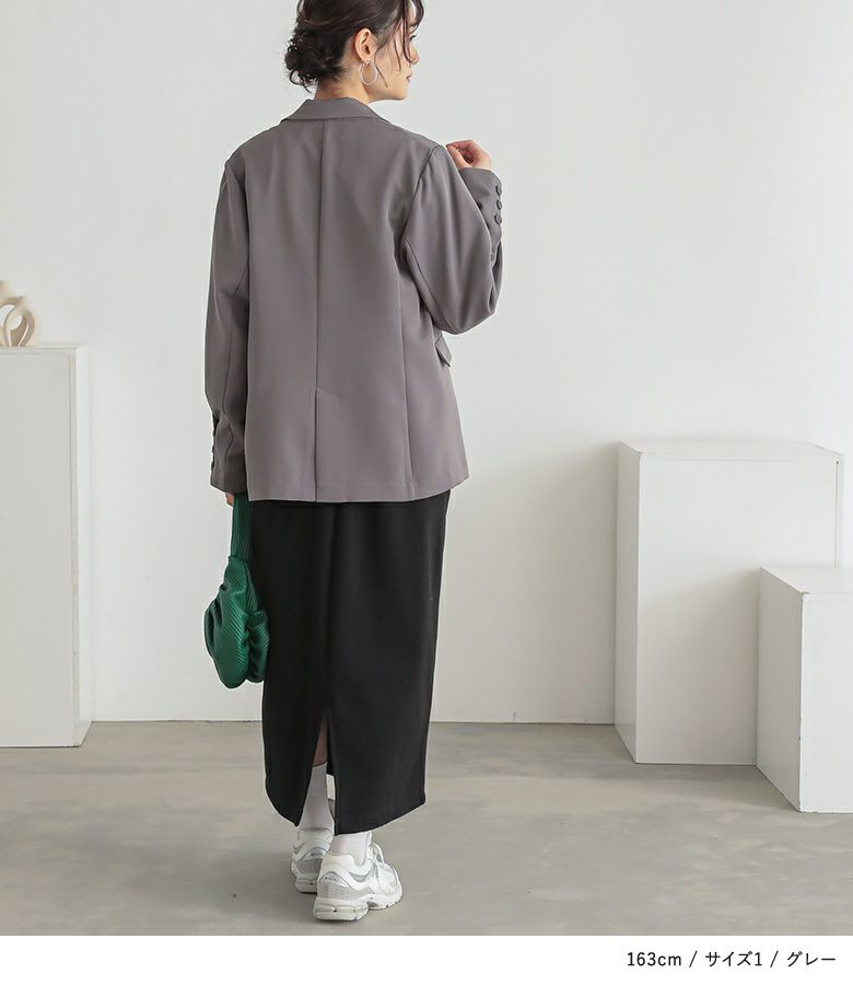 n'OrLABEL袖タックシングルテーラードジャケット』