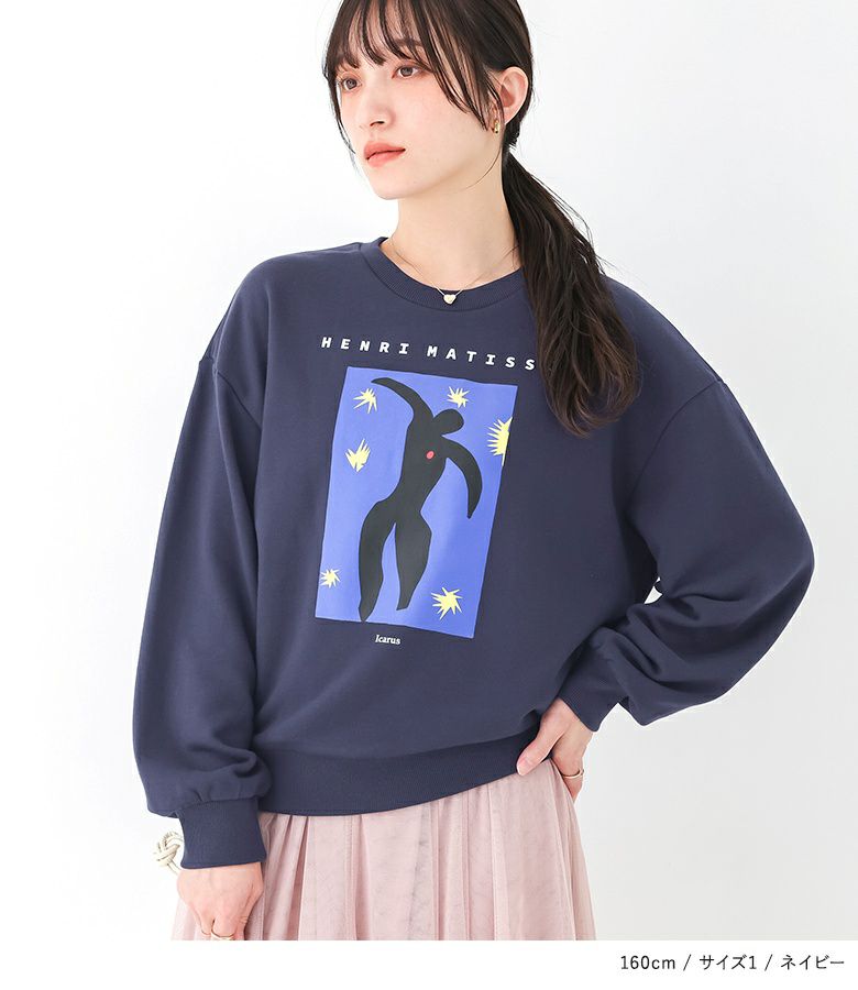 n'OrLABEL絵画プリントスウェット』