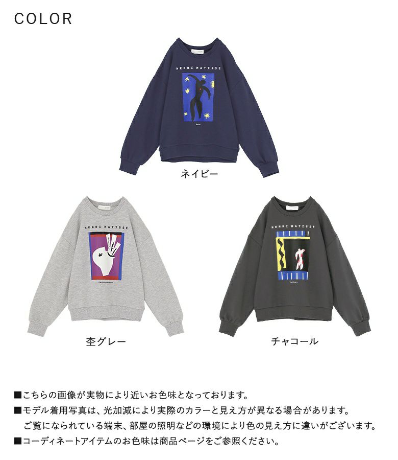 n'OrLABEL絵画プリントスウェット』