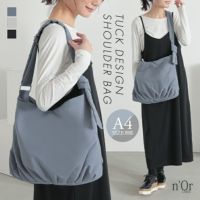 nOrLABEL(ノアールレーベル)タックデザインショルダーバッグ