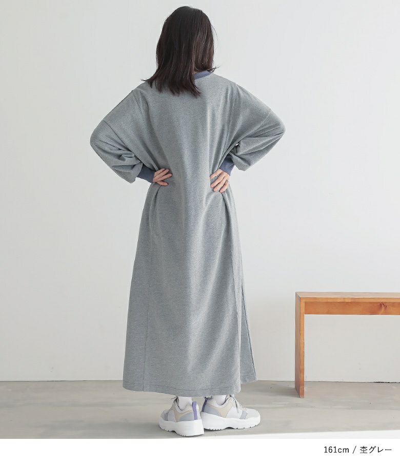 n'OrLABELミニ裏毛ドロストワンピース』