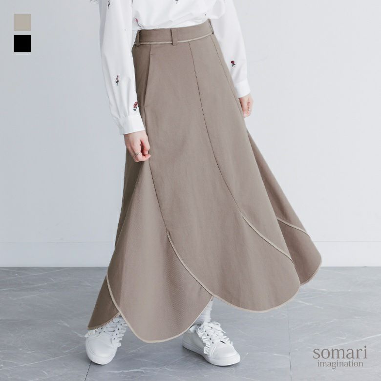 somari imagination(ソマリイマジネーション)カーブ切り替えパイピングスカート
