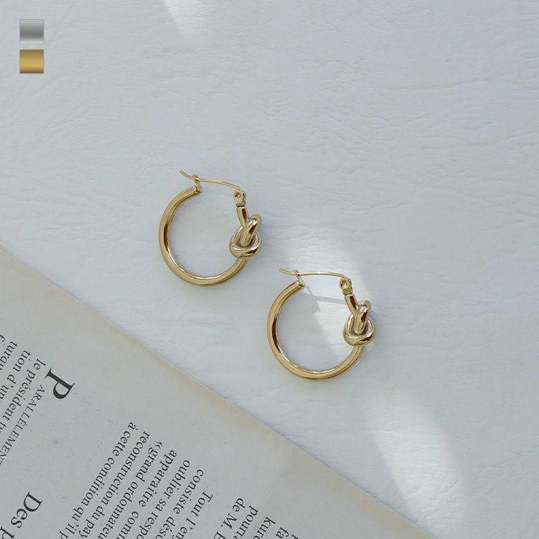 ノットデザインフープピアス