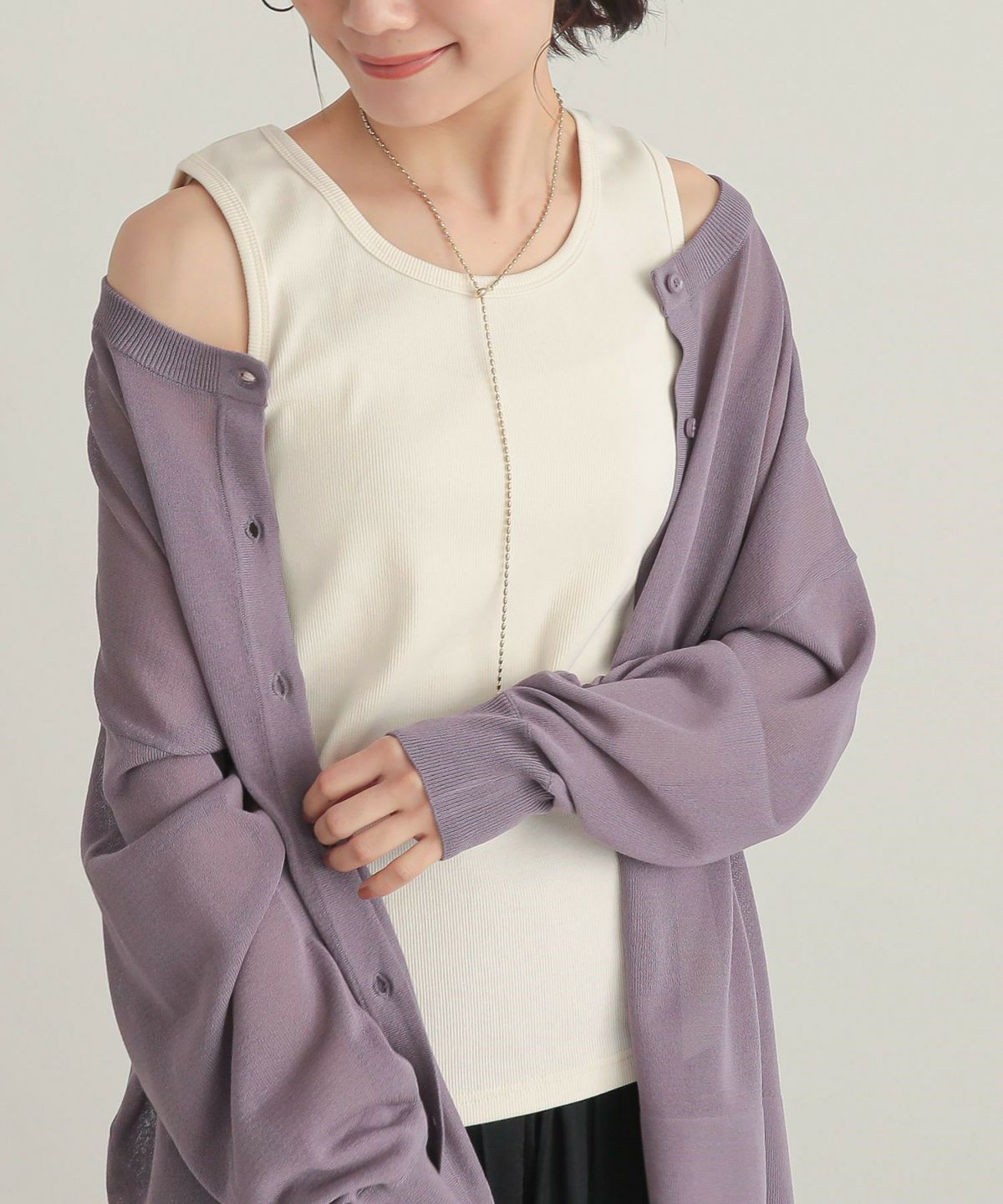 リブタンクトップ【5】【SALE】 1 アイボリー リブタンクトップ【5】【SALE】 1 アイボリー