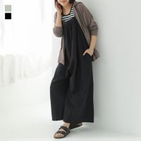 綿麻ギャザーサロペット