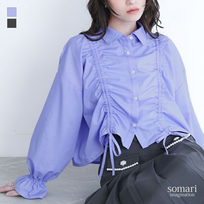 somari imagination(ソマリイマジネーション)ドロストリボンブラウス