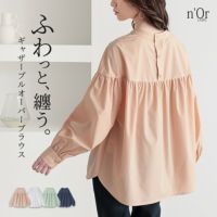nOrLABEL(ノアールレーベル)ギャザープルオーバーブラウス