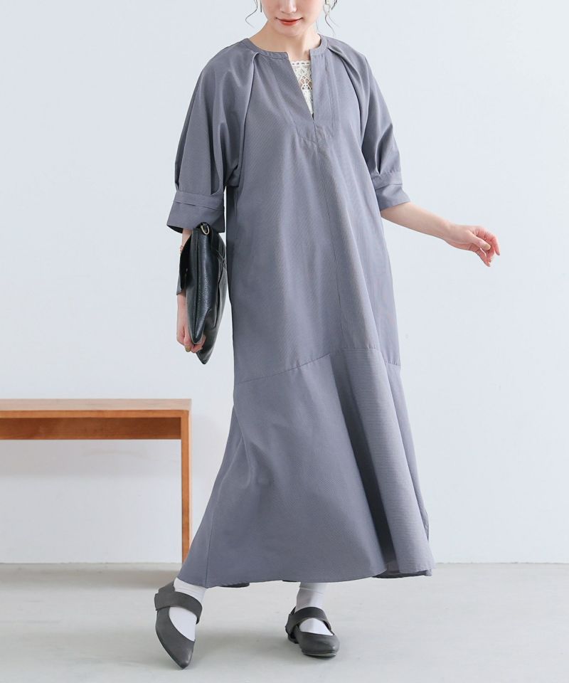 ワンピース n'OrLABEL裾フレアキーネックワンピース』