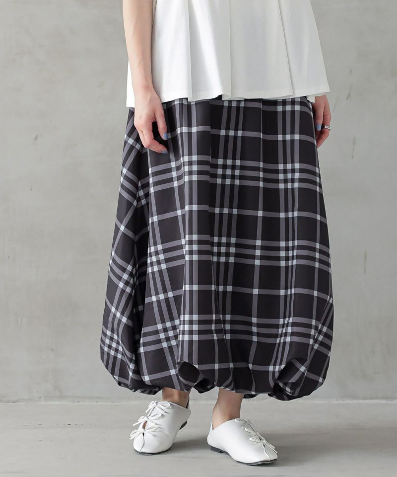 n.k atelier チェック　バルーンスカート n.k atelier Store チェック バルーンスカート - スカート
