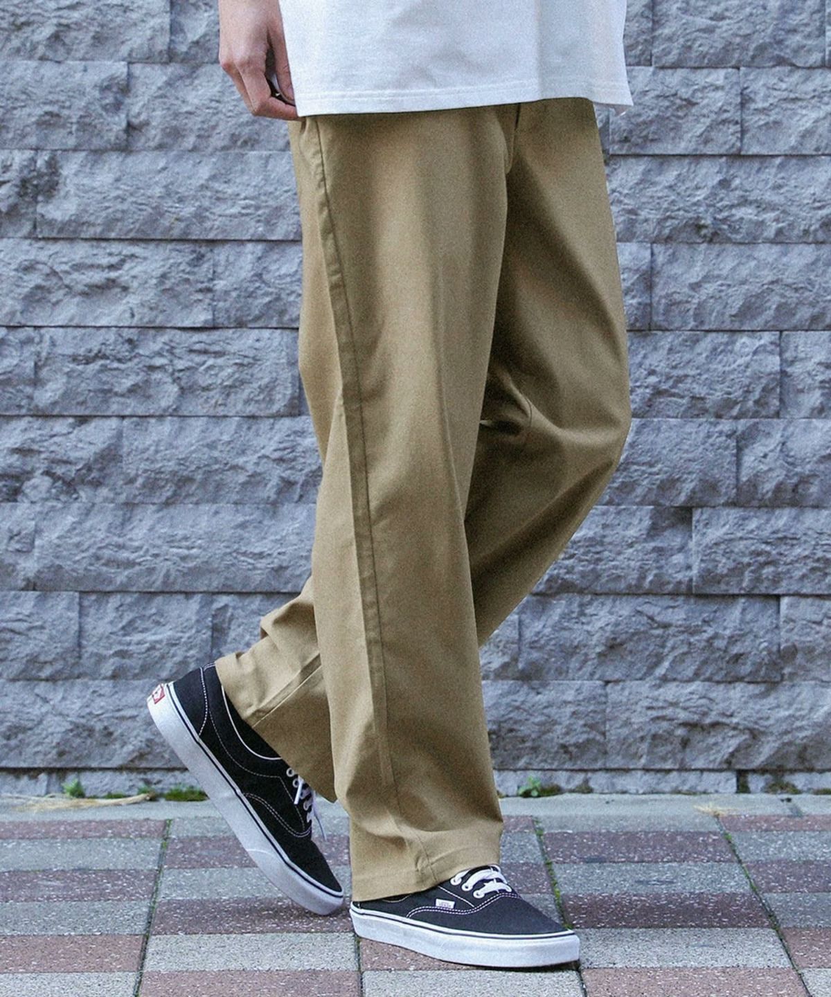 MDRワイドテーパードパンツ L ベージュ MDRワイドテーパードパンツ L ベージュ