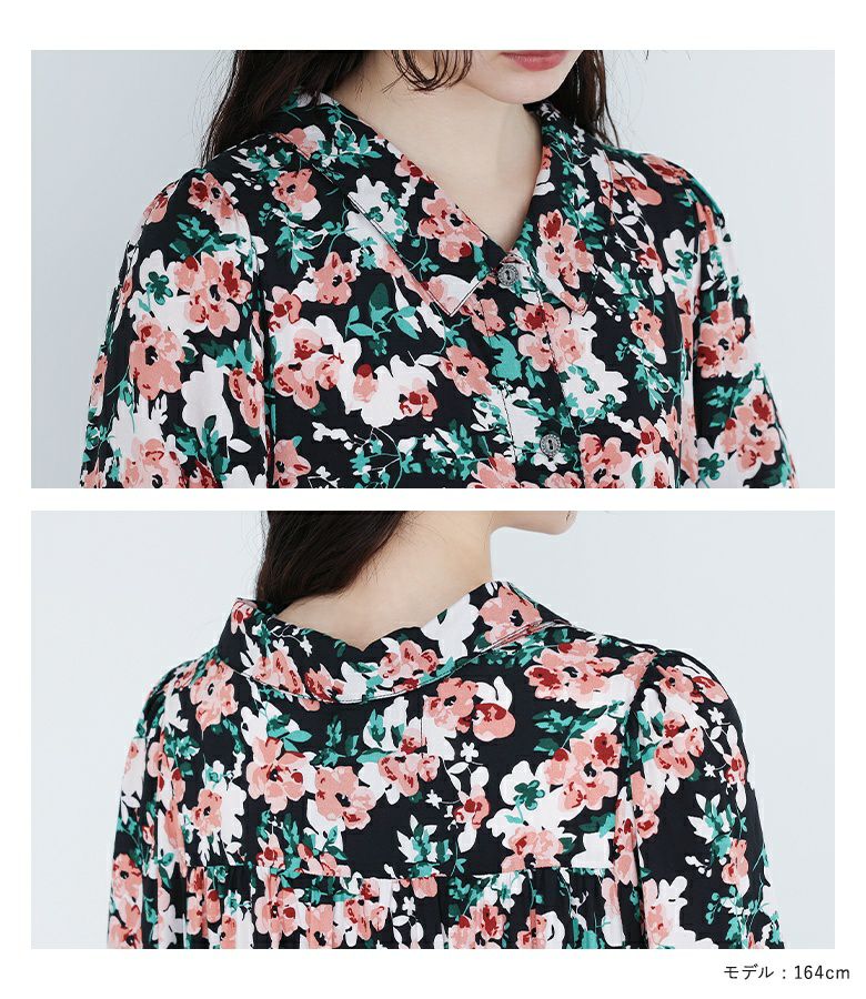 somari imagination花柄プリントワンピース』